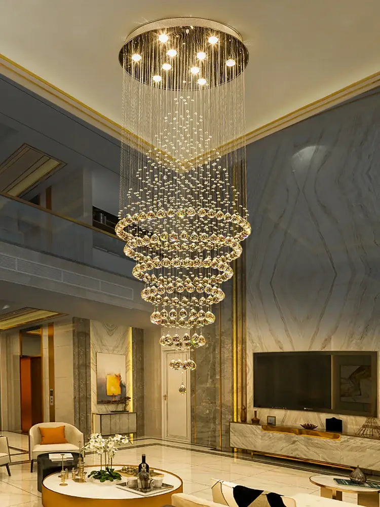 Starry Crystal Chandelier | Modern Dining Room Lighting