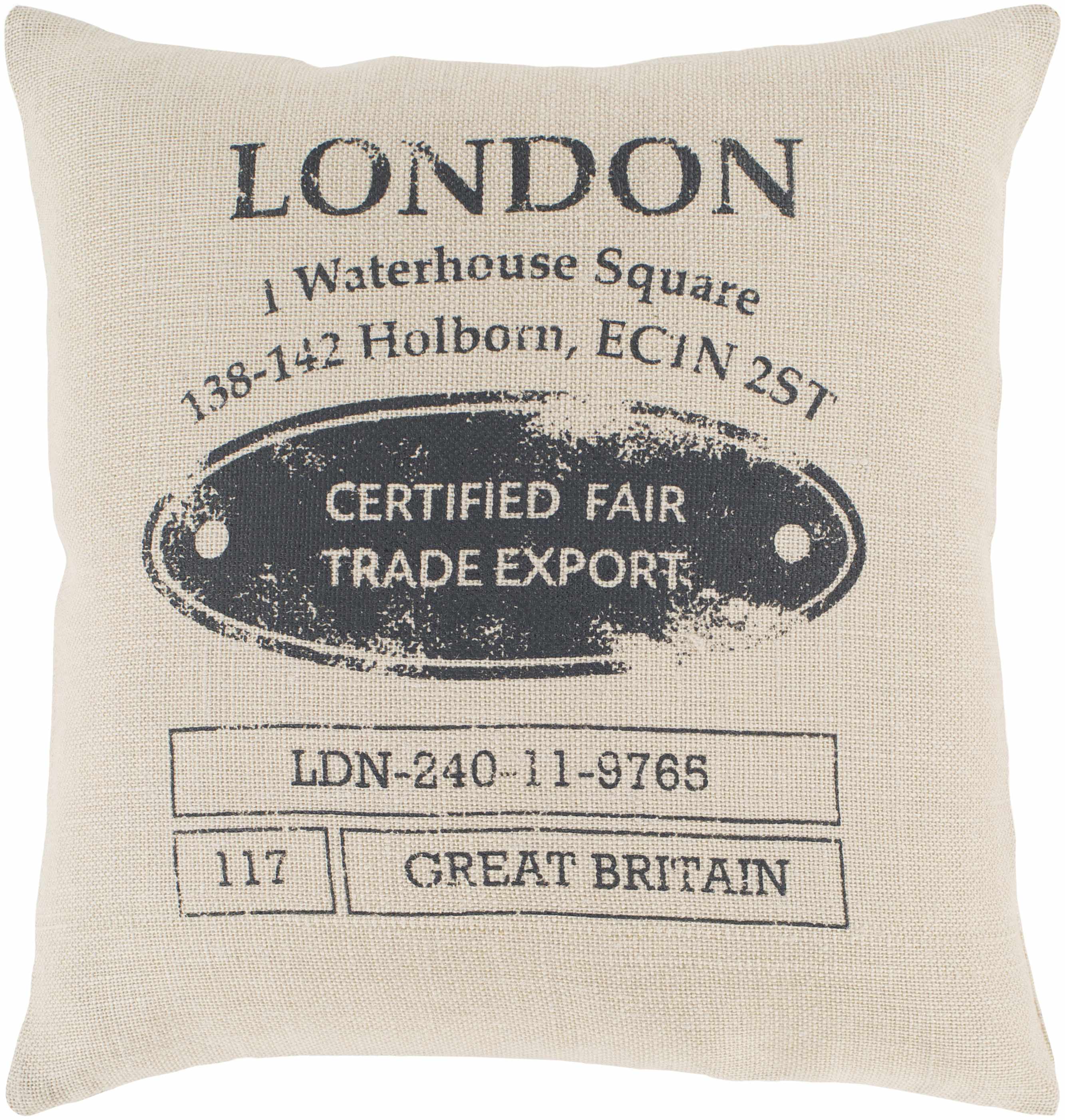 London Jute Throw Pillow - Clearance-1