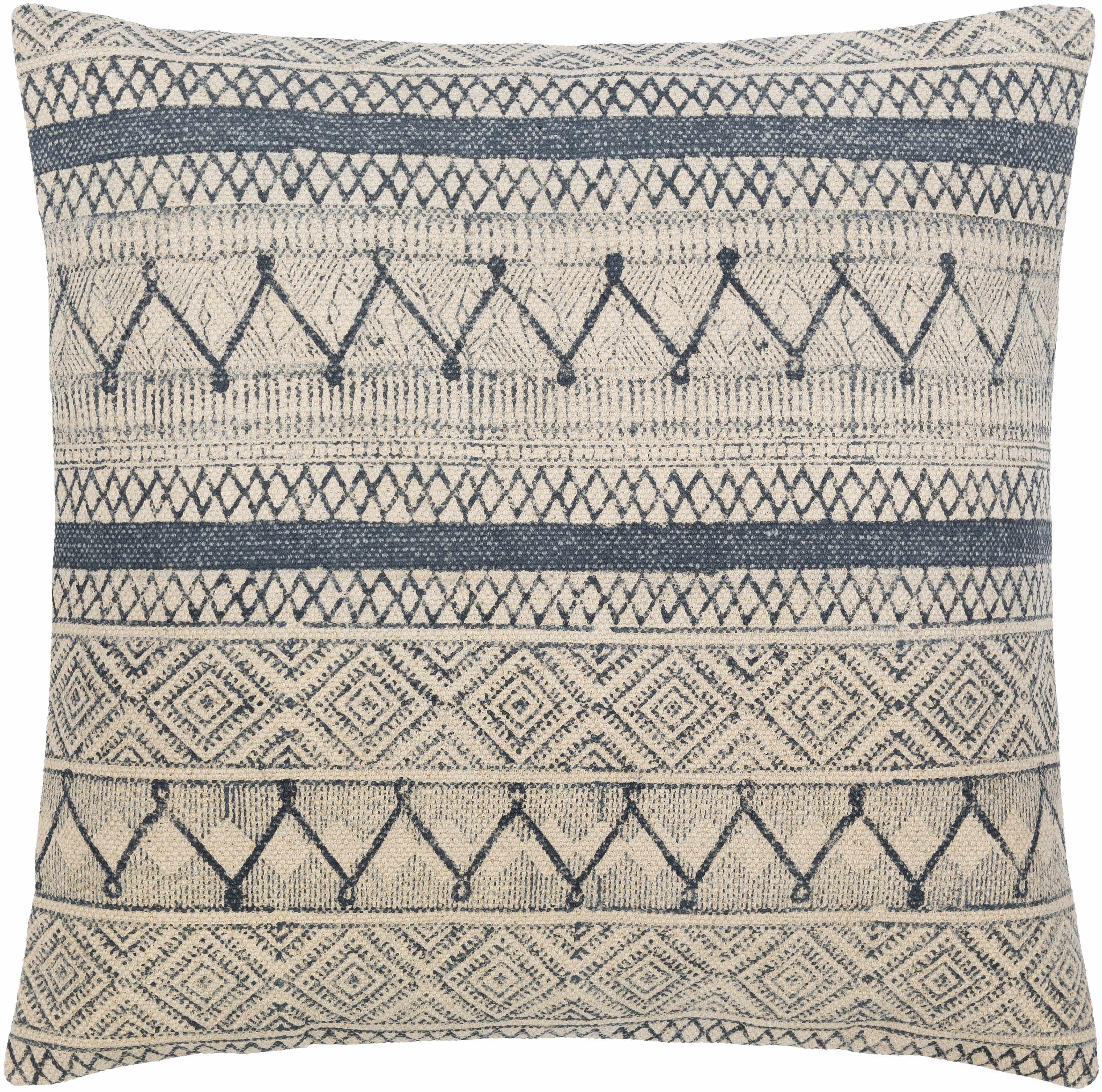 Tariji Monochrome Patterned Throw Pillow - PRHOMZ