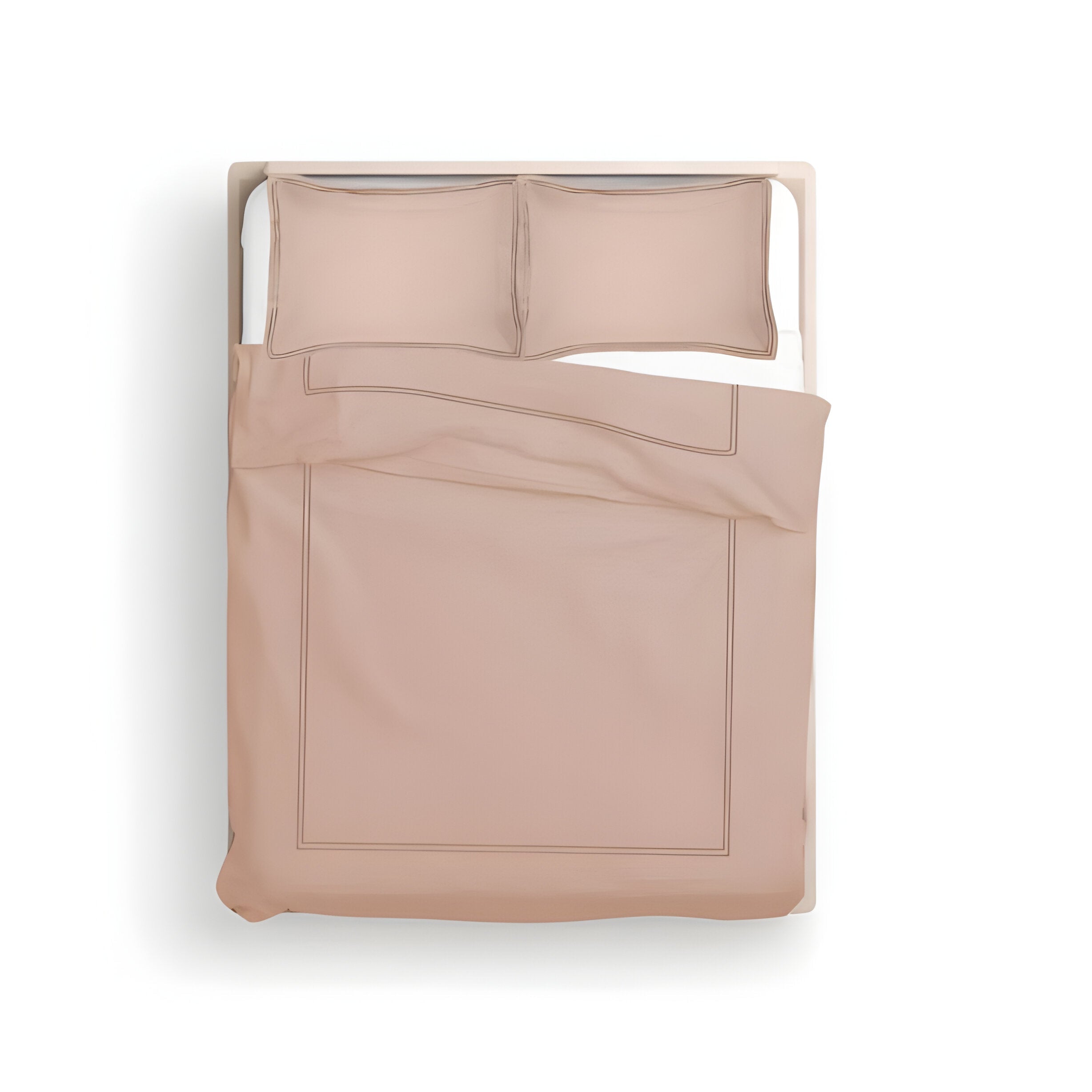 400TC Cotton Luxurious Double Embroidery Sateen Solid Duvet Cover Set