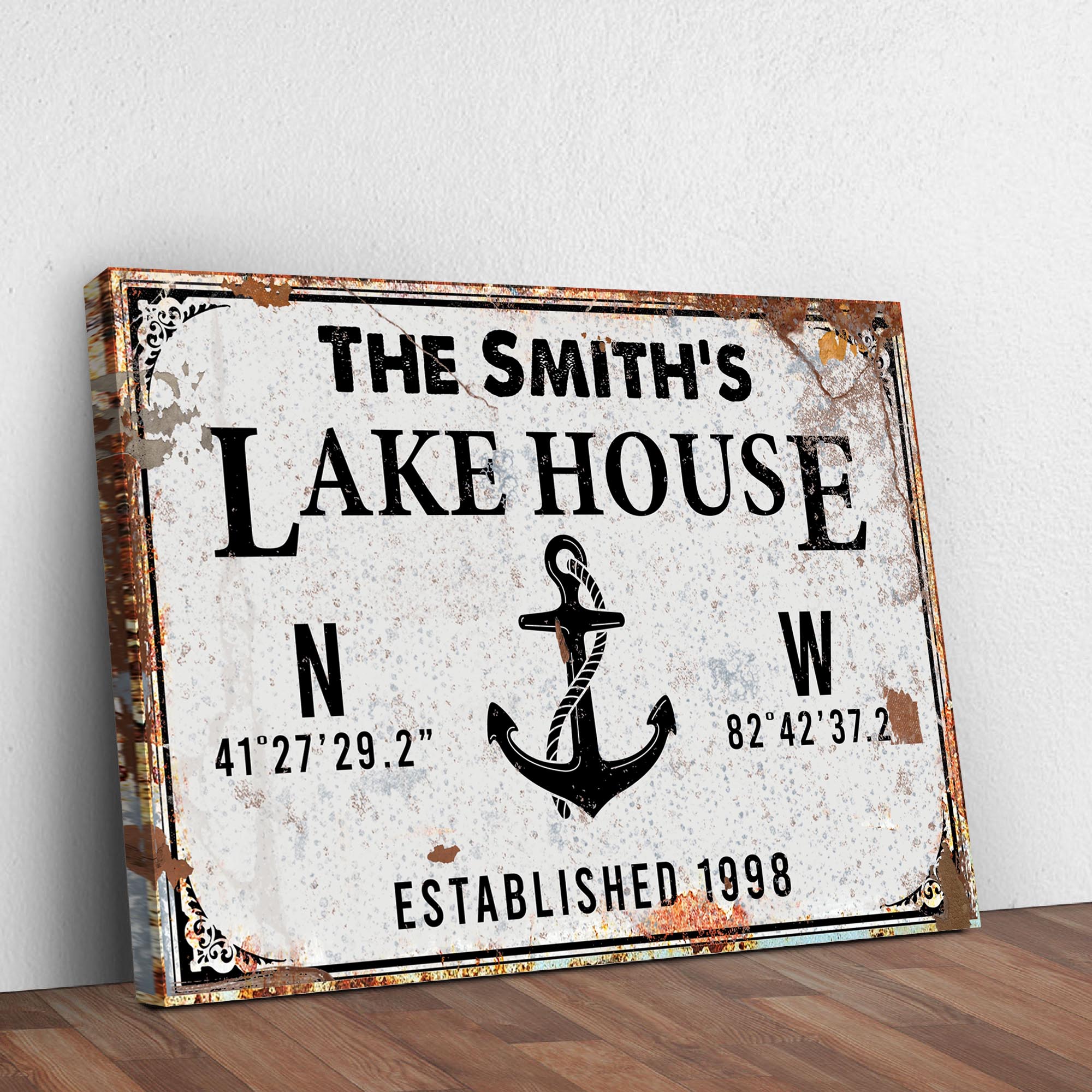 Family Lake House Anchor Sign