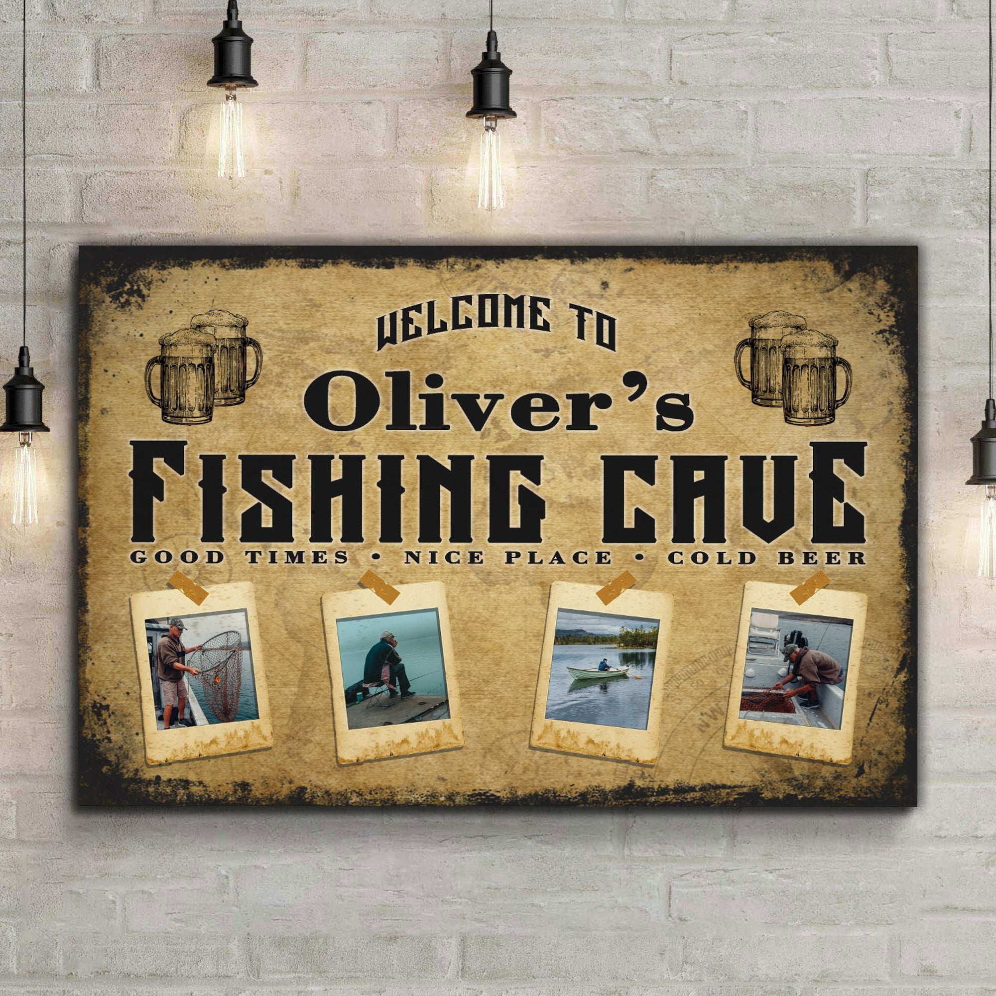 Welcome Fishing Cave Sign