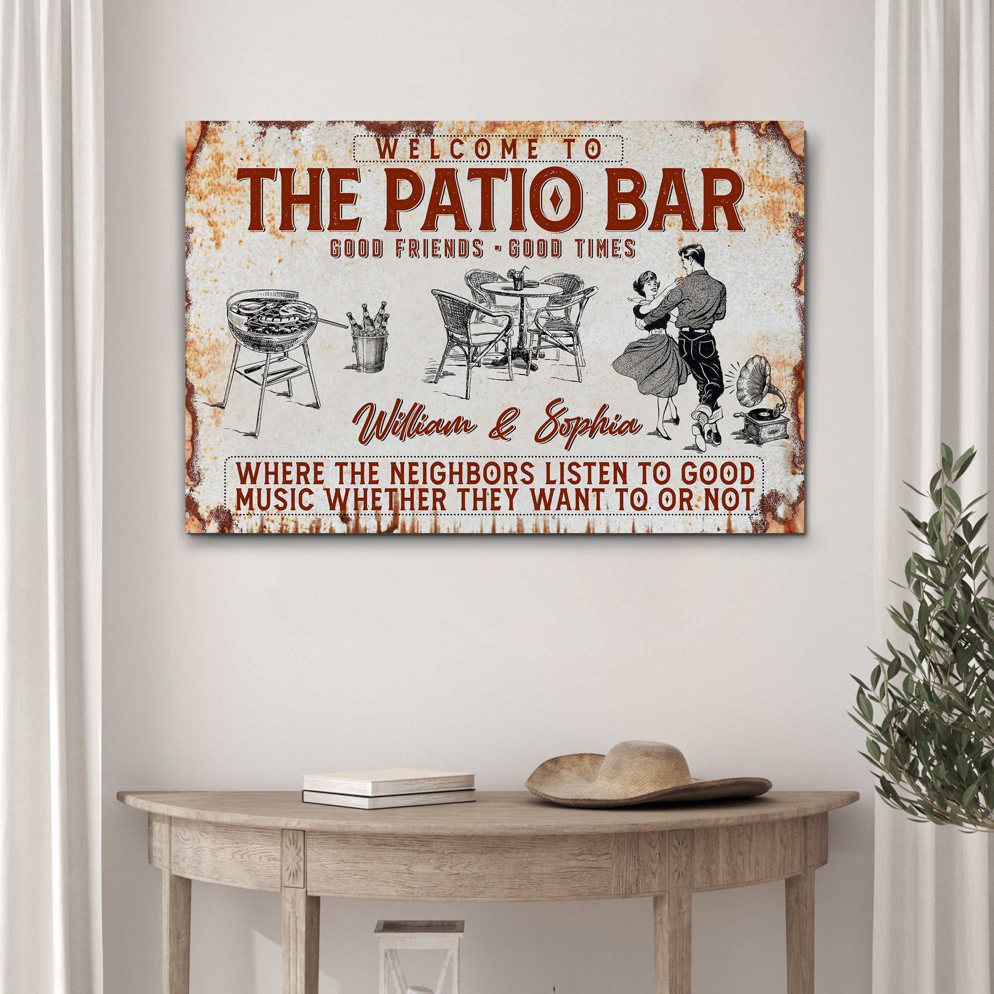 Welcome To The Patio Bar Sign II