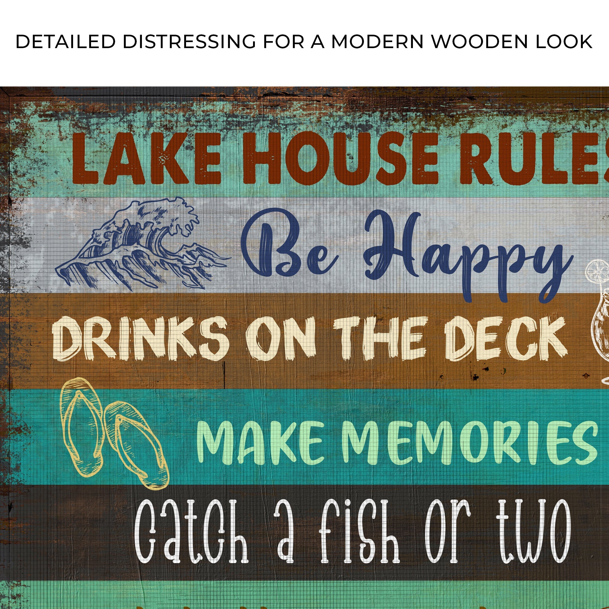 Lake House Rules Sign III
