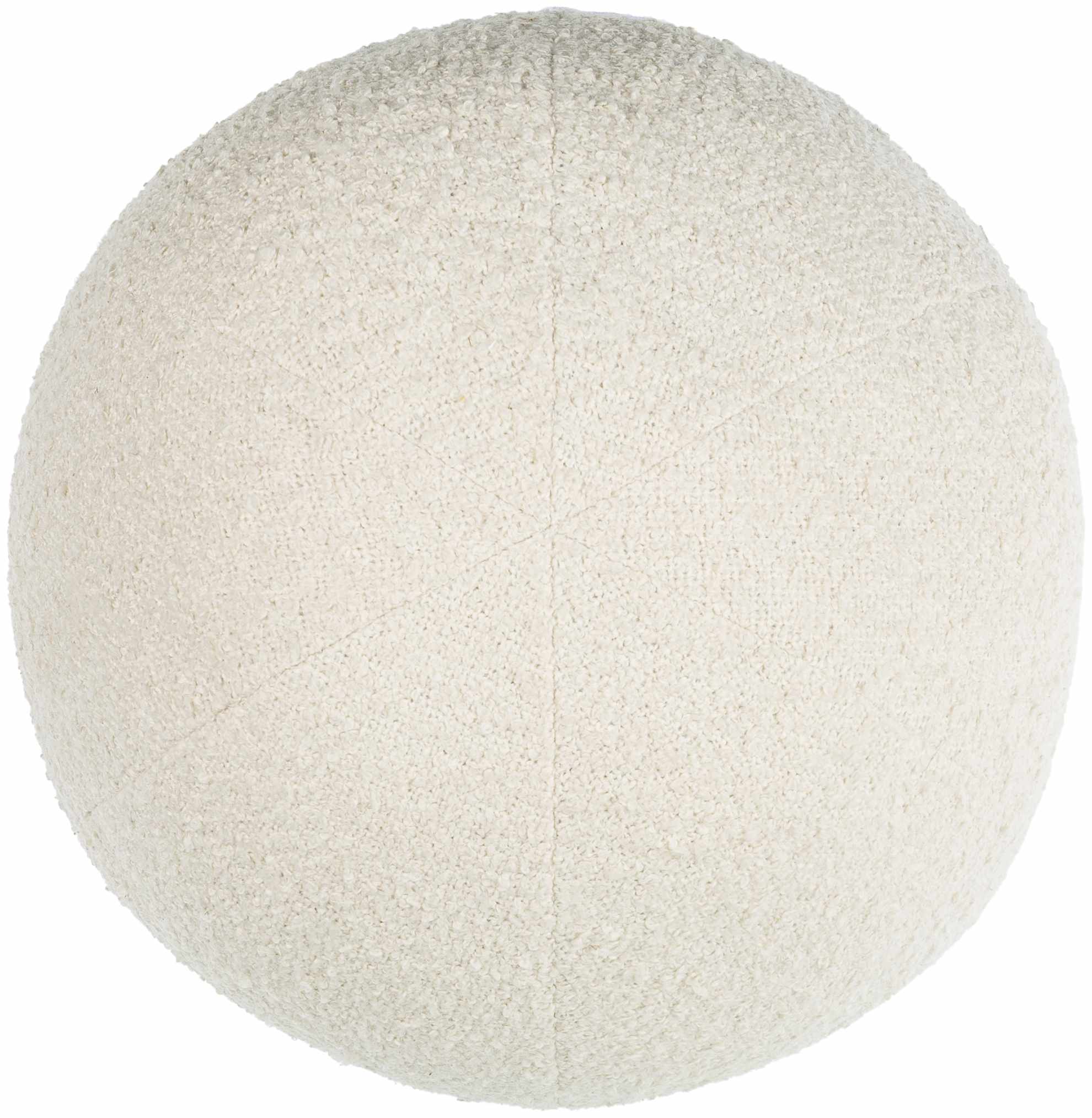 Talan Round White Throw Pillow-0