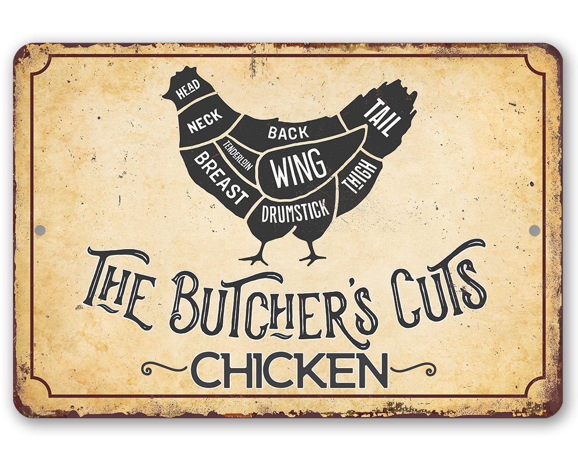 The Butcher's Cut CHICKEN - Metal Sign