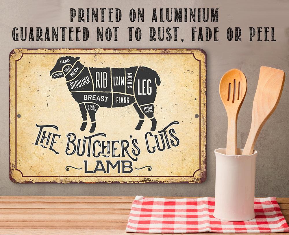 The Butcher's Cut LAMB - Metal Sign