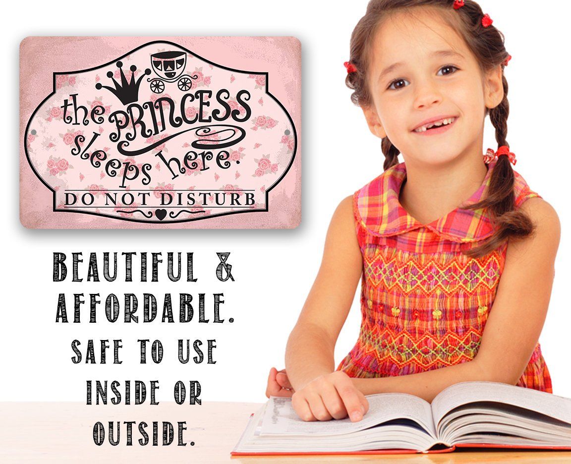 The Princess Sleeps Here - Metal Sign