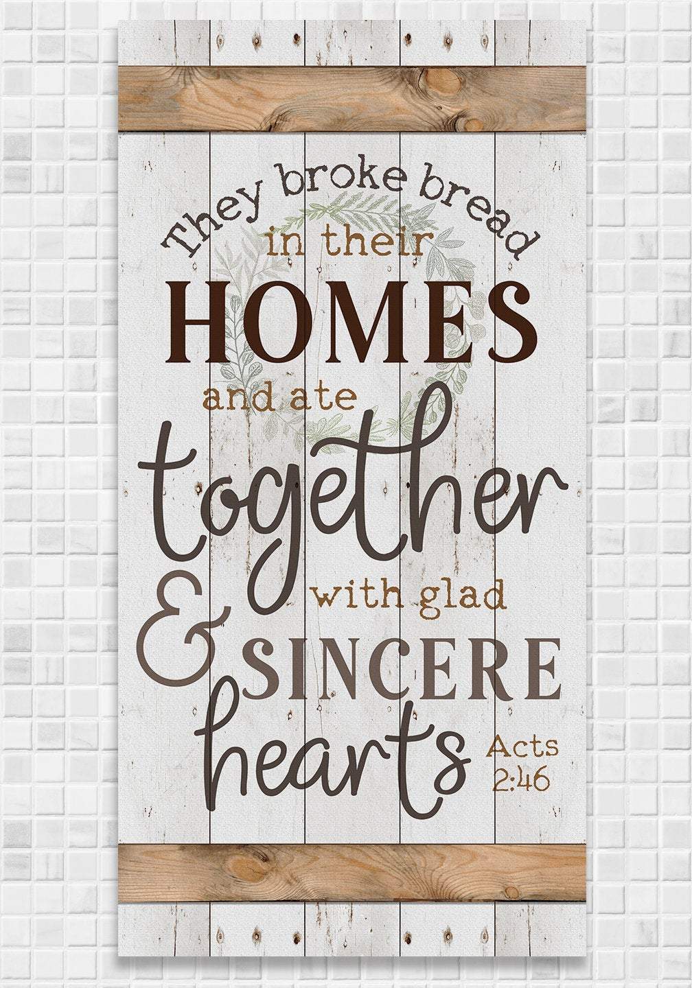 They Broke Bread - Canvas