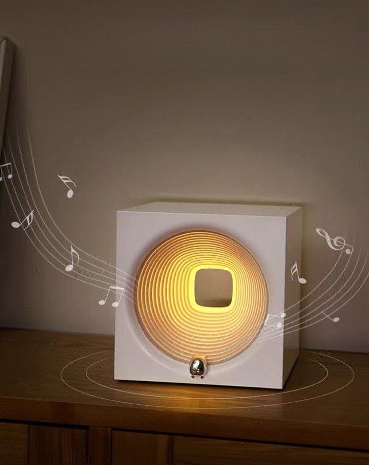 Time Machine Sleep Inducing Bedside Lamp with Speaker - Dimmable Sleep Aid Night Light - PRHOMZ
