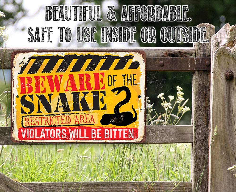 Beware Snake - Metal Sign