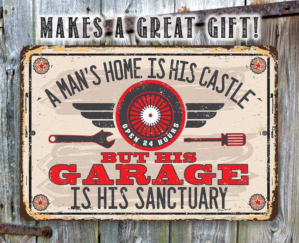 Garage Sanctuary - Metal Sign