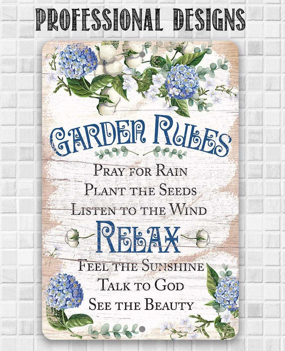 Garden Rules - Metal Sign