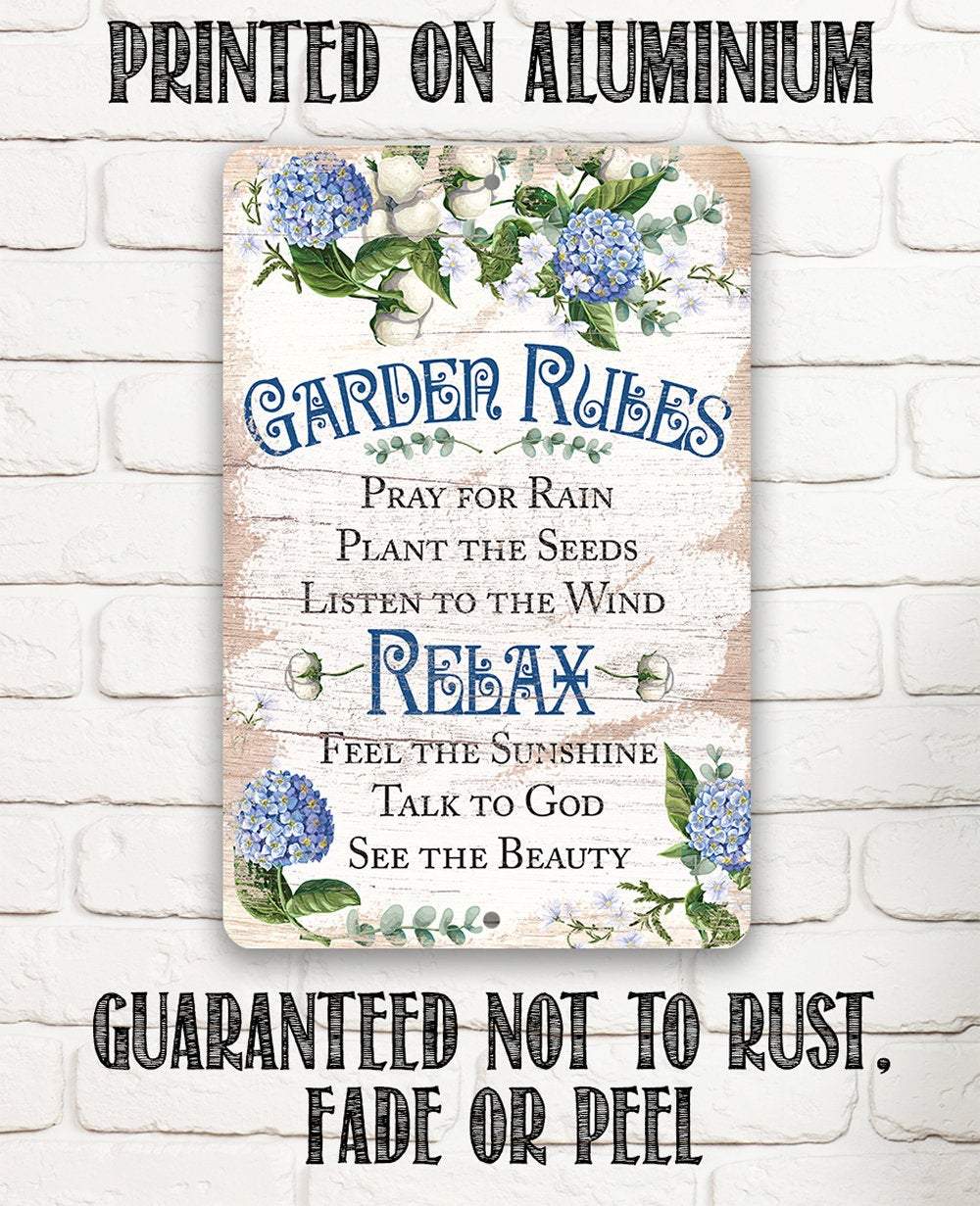 Garden Rules - Metal Sign