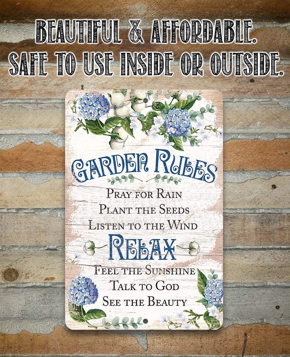 Garden Rules - Metal Sign