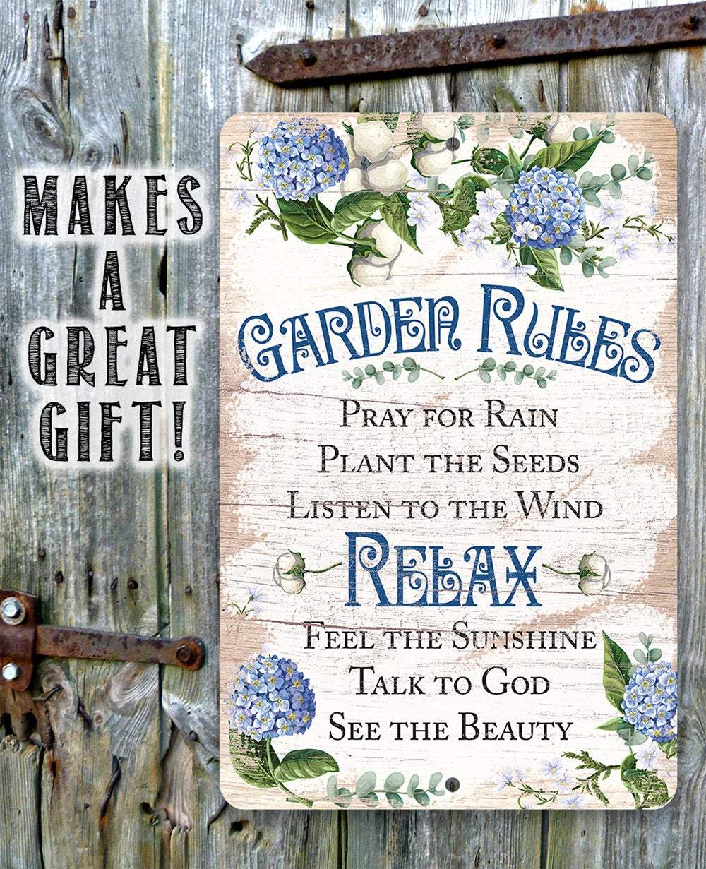 Garden Rules - Metal Sign
