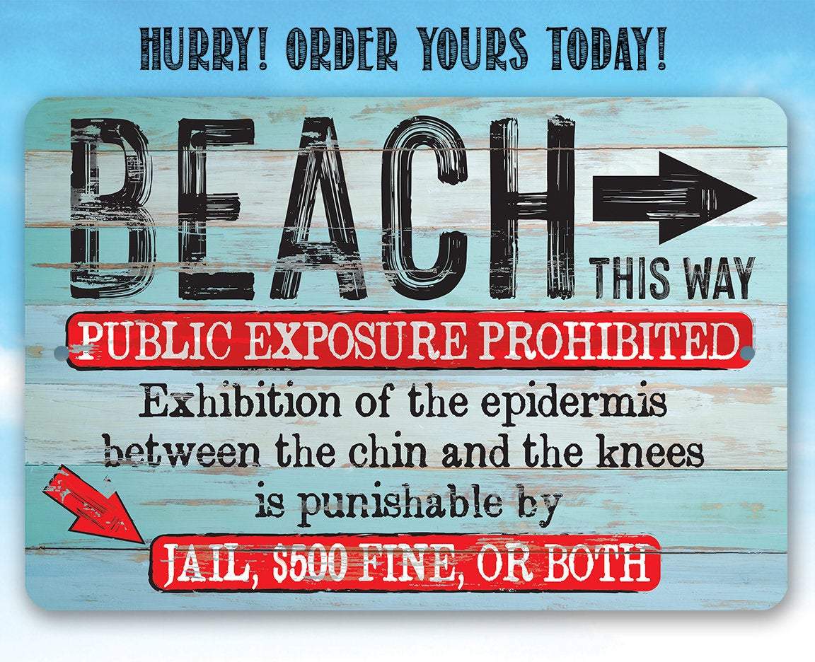 Beach Access - Metal Sign