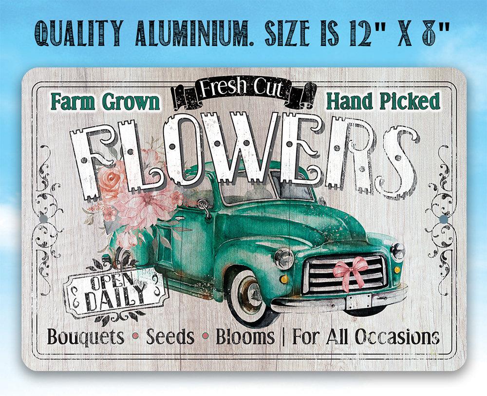 Fresh Cut Flowers - Metal Sign