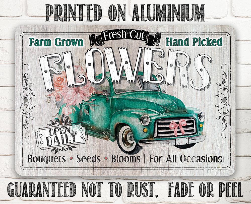 Fresh Cut Flowers - Metal Sign