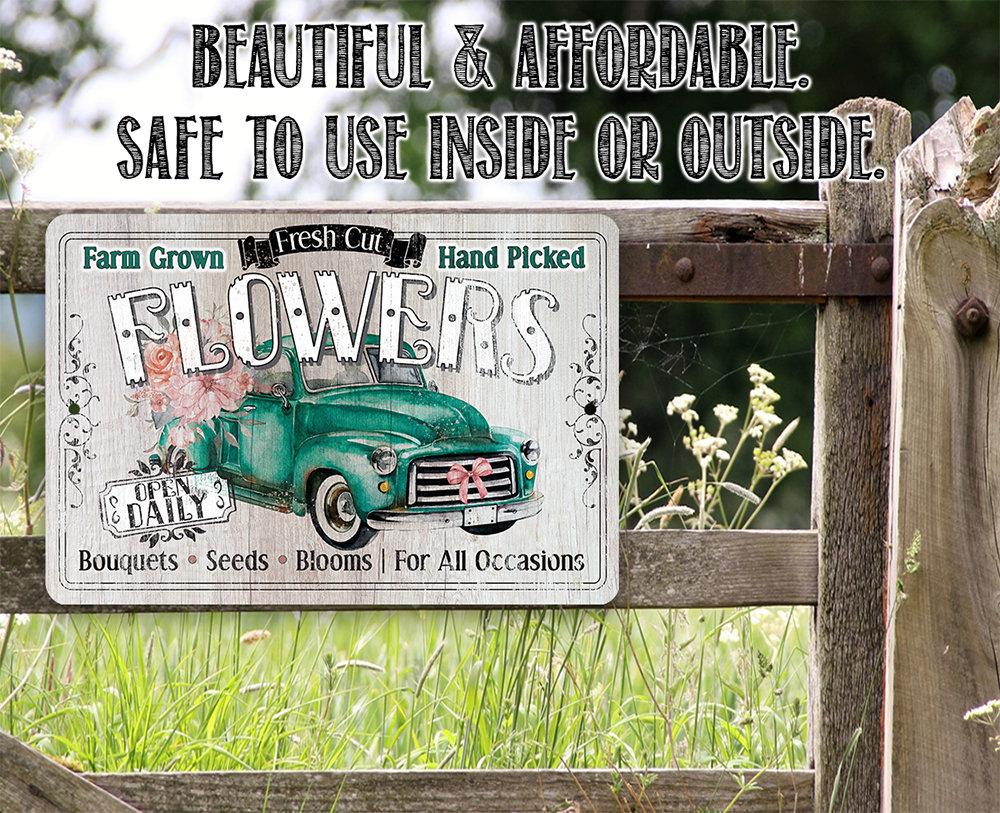 Fresh Cut Flowers - Metal Sign