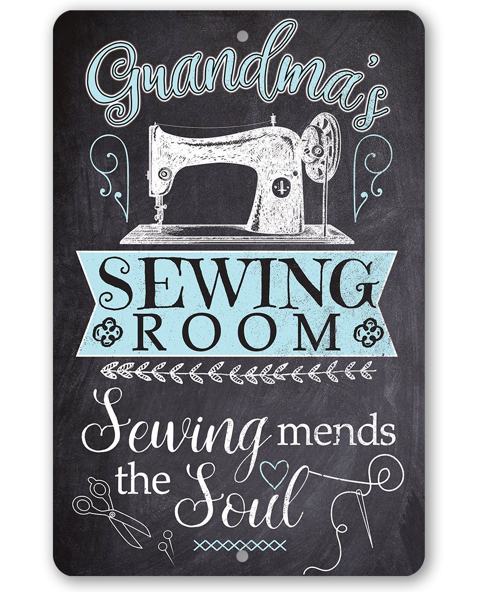 Grandma's Sewing Room - Metal Sign