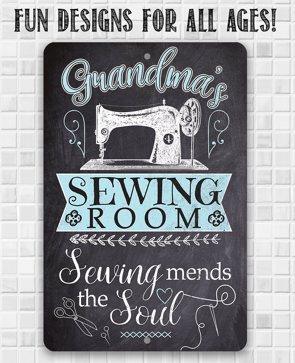 Grandma's Sewing Room - Metal Sign