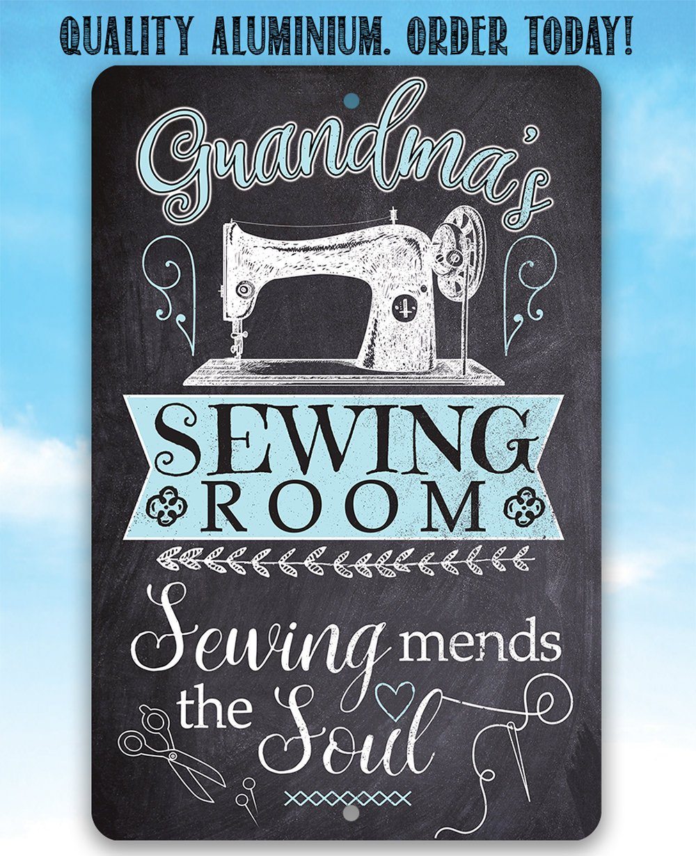 Grandma's Sewing Room - Metal Sign