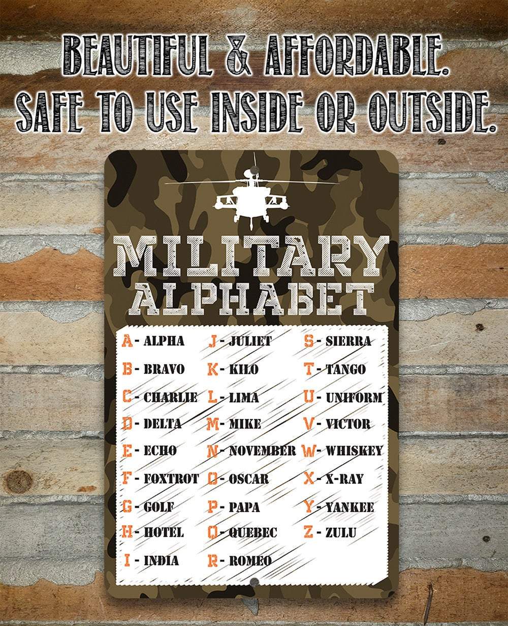 Military Alphabet - Metal Sign