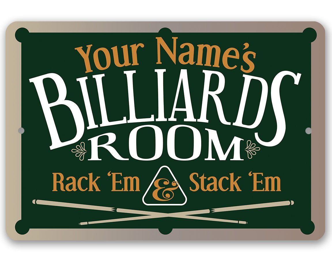 Personalized - Family Pool/Game Room - Metal Sign