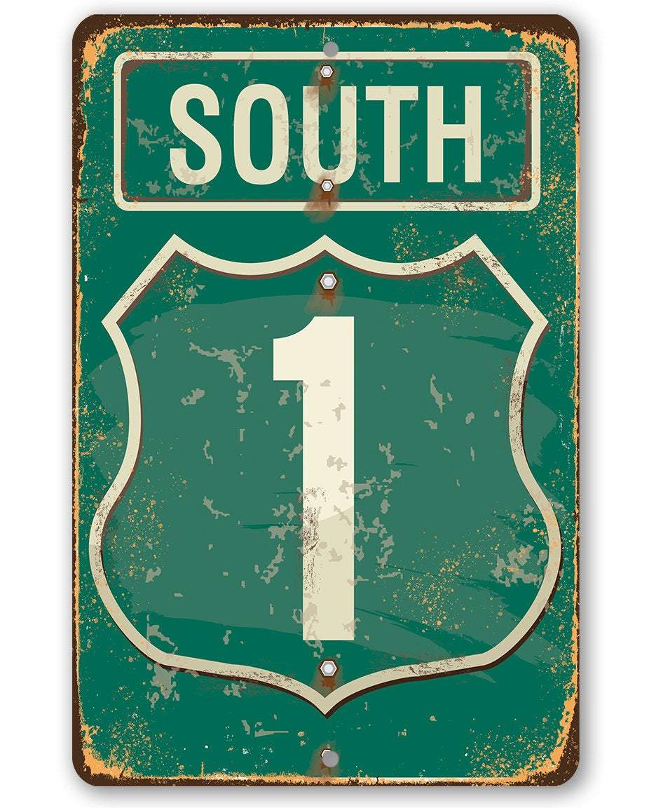 South Highway - Metal Sign