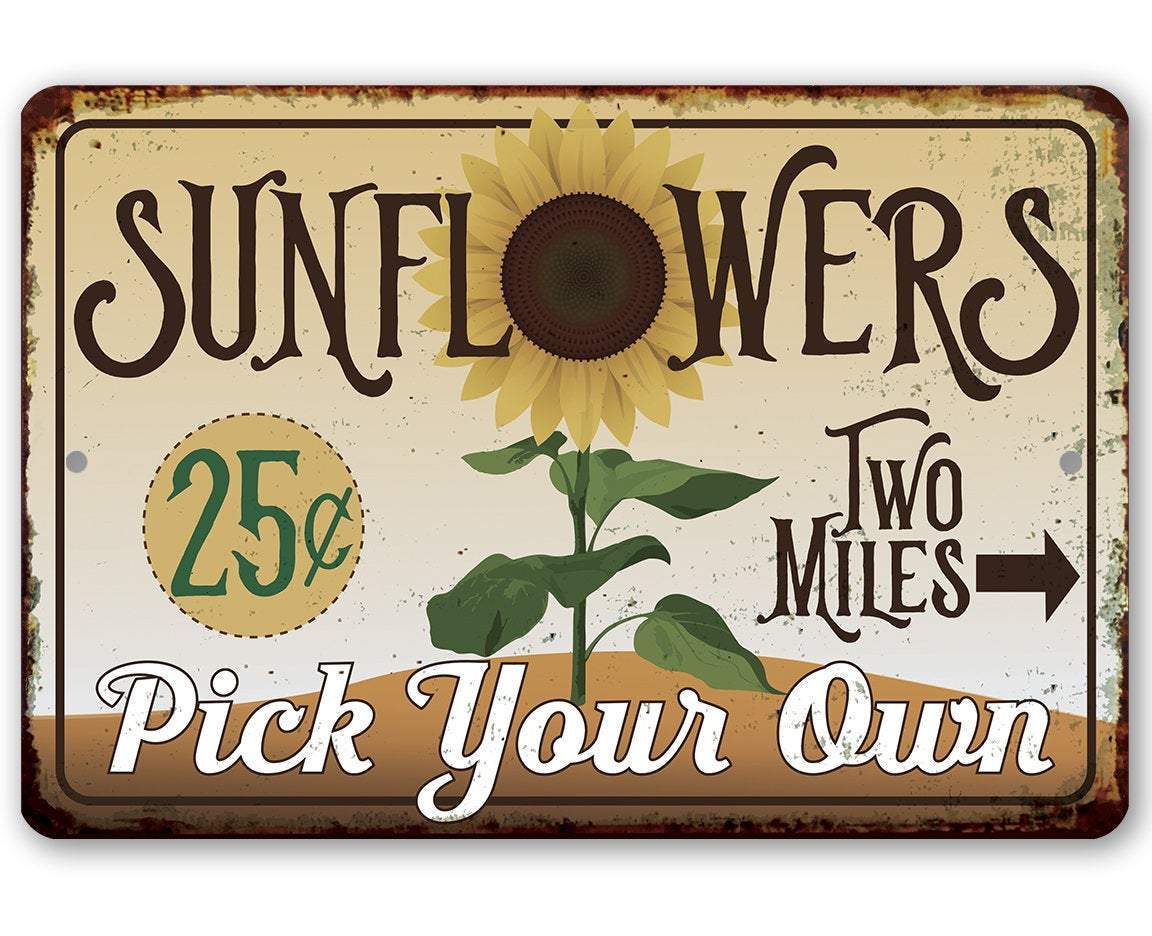 Sunflowers - Metal Sign