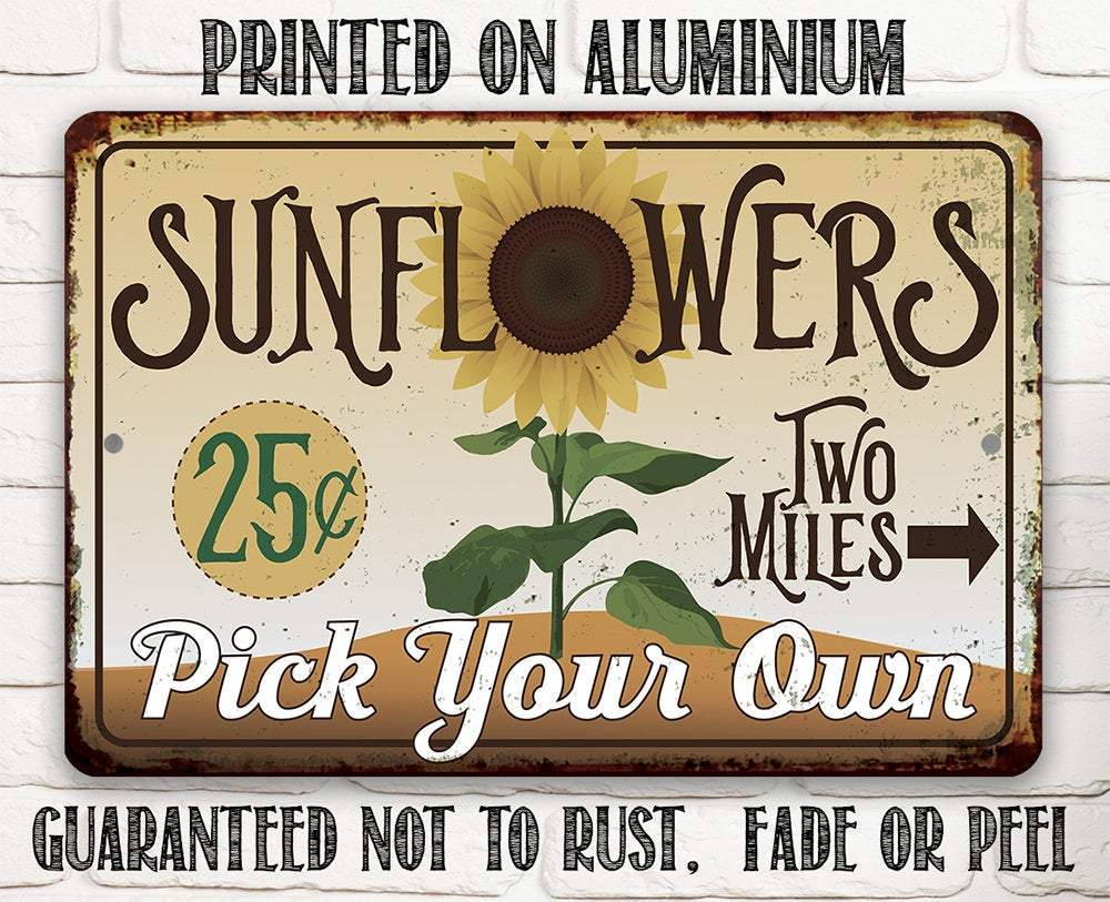 Sunflowers - Metal Sign