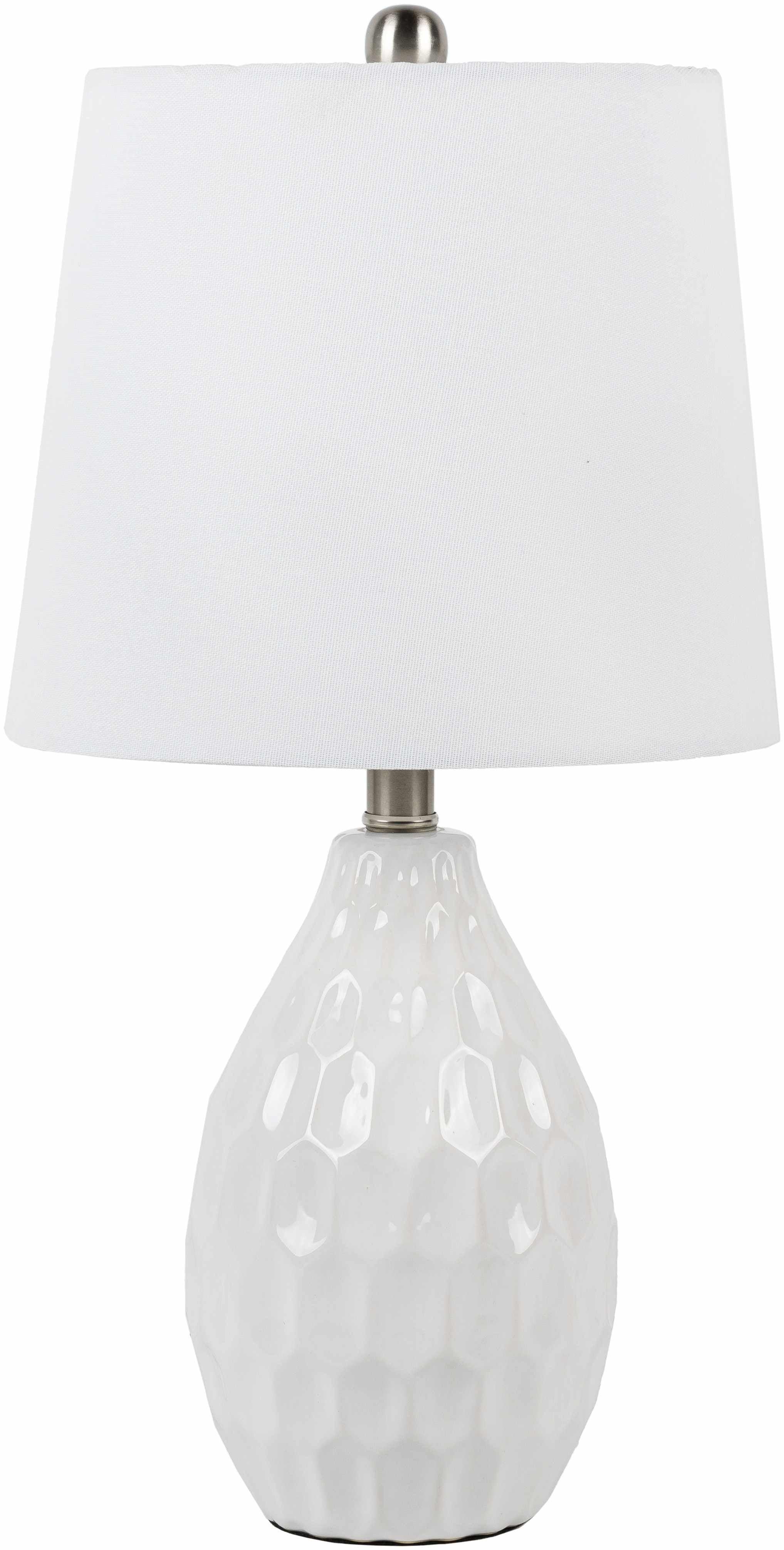 Taguig White Ceramic Table Lamp - PRHOMZ