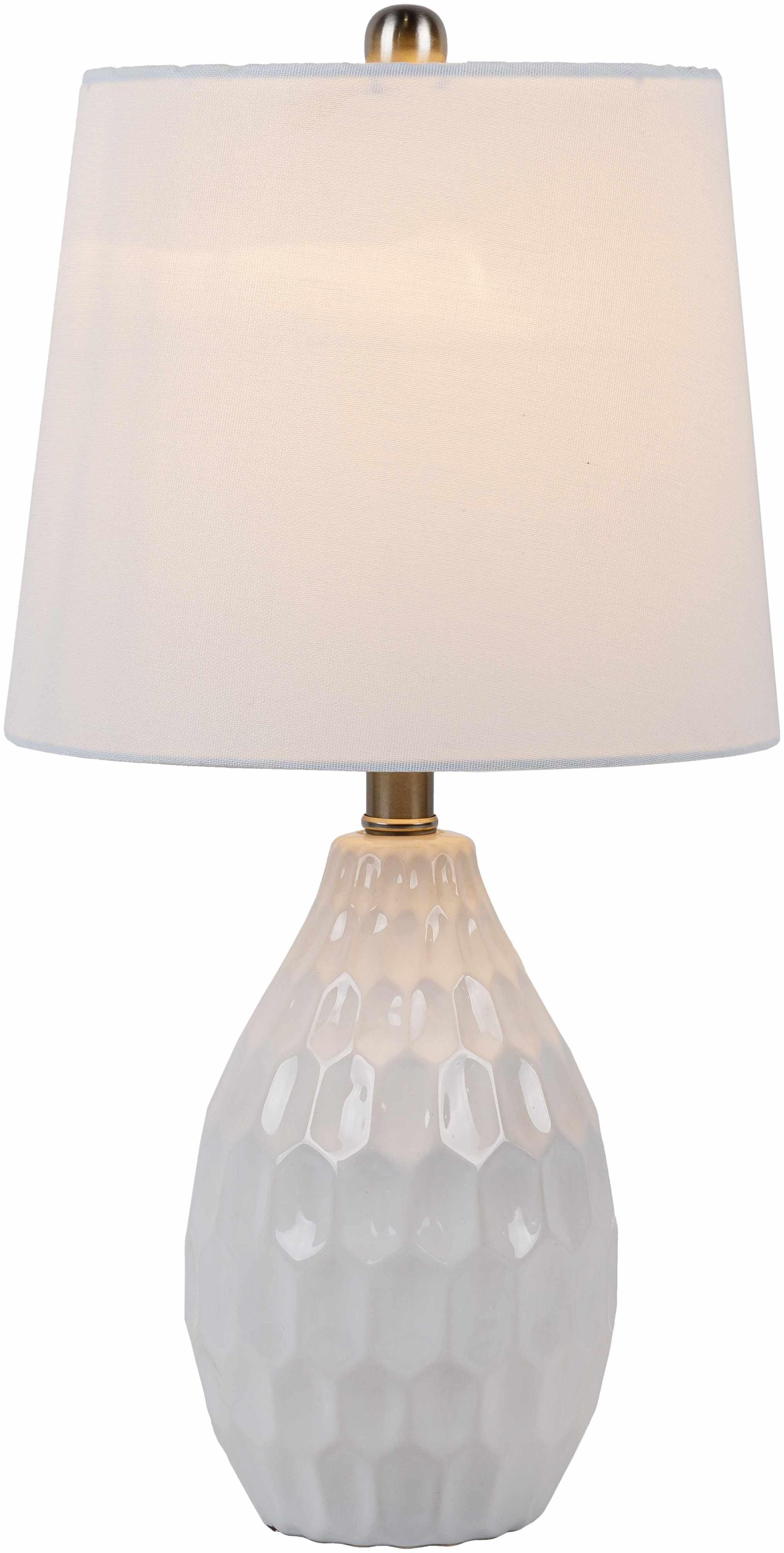 Taguig White Ceramic Table Lamp - PRHOMZ