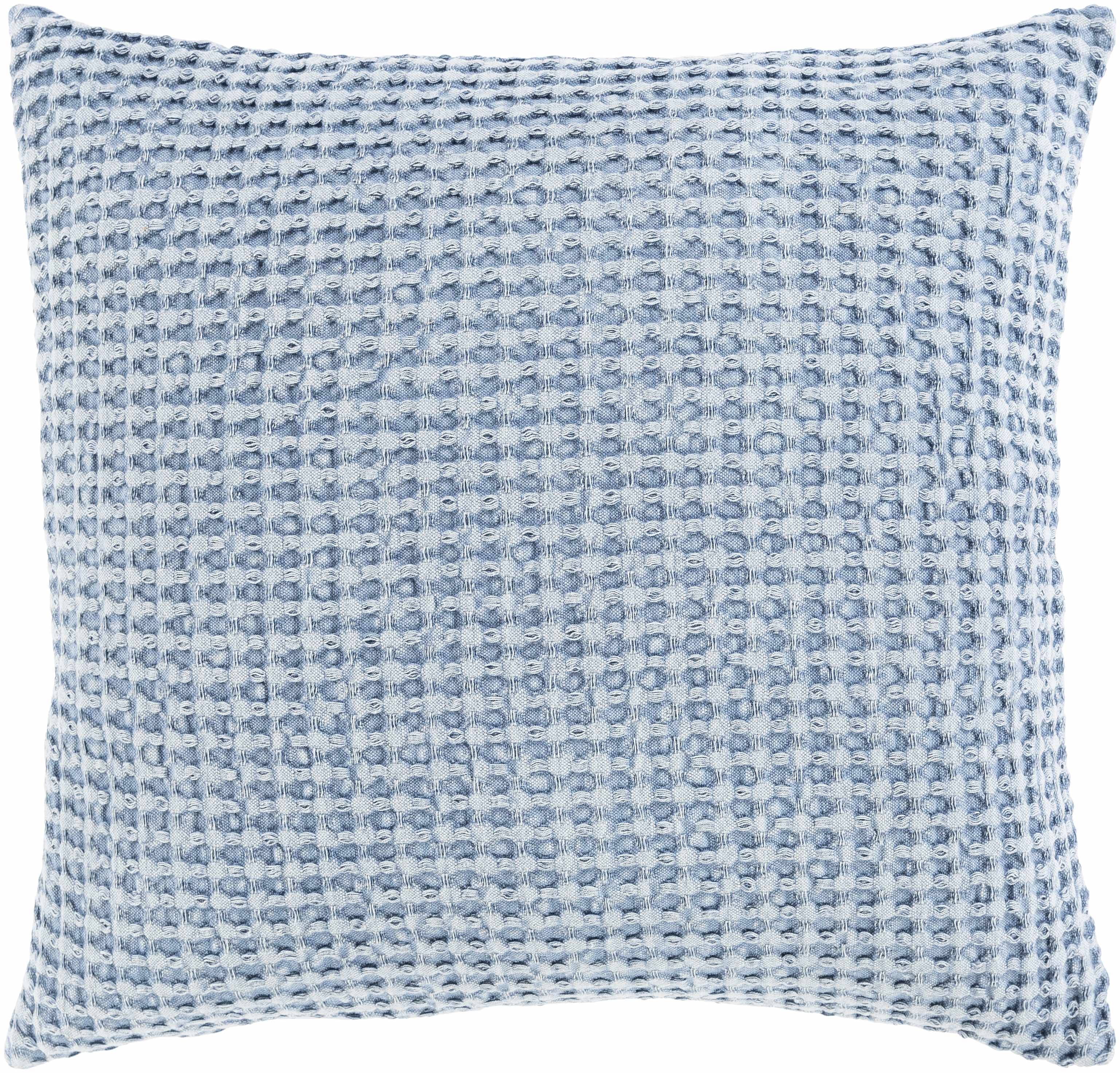 Toodyay Textured Light Blue Square Throw Pillow-1