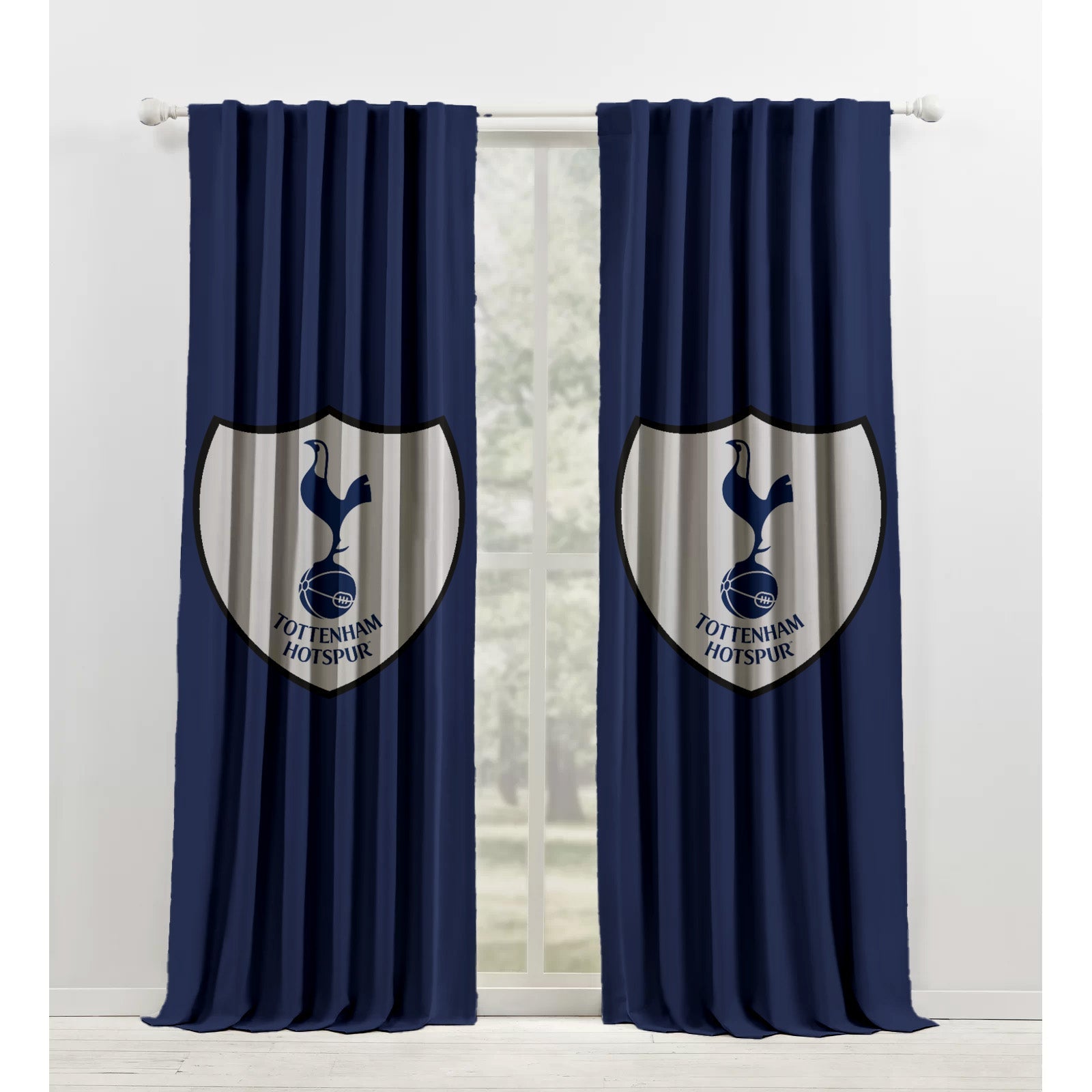 Tottenham Hotspur FC Curtains | Blackout/Dimout | Eyelets/Tabs/Pockets/Hooks | 91-457cm (36-180") | Custom Sizes-0