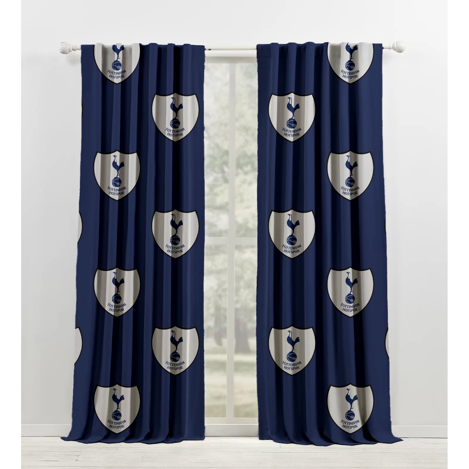 Tottenham Hotspur FC Curtains | Blackout/Dimout | Eyelets/Tabs/Pockets/Hooks | 91-457cm (36-180") | Custom Sizes-1