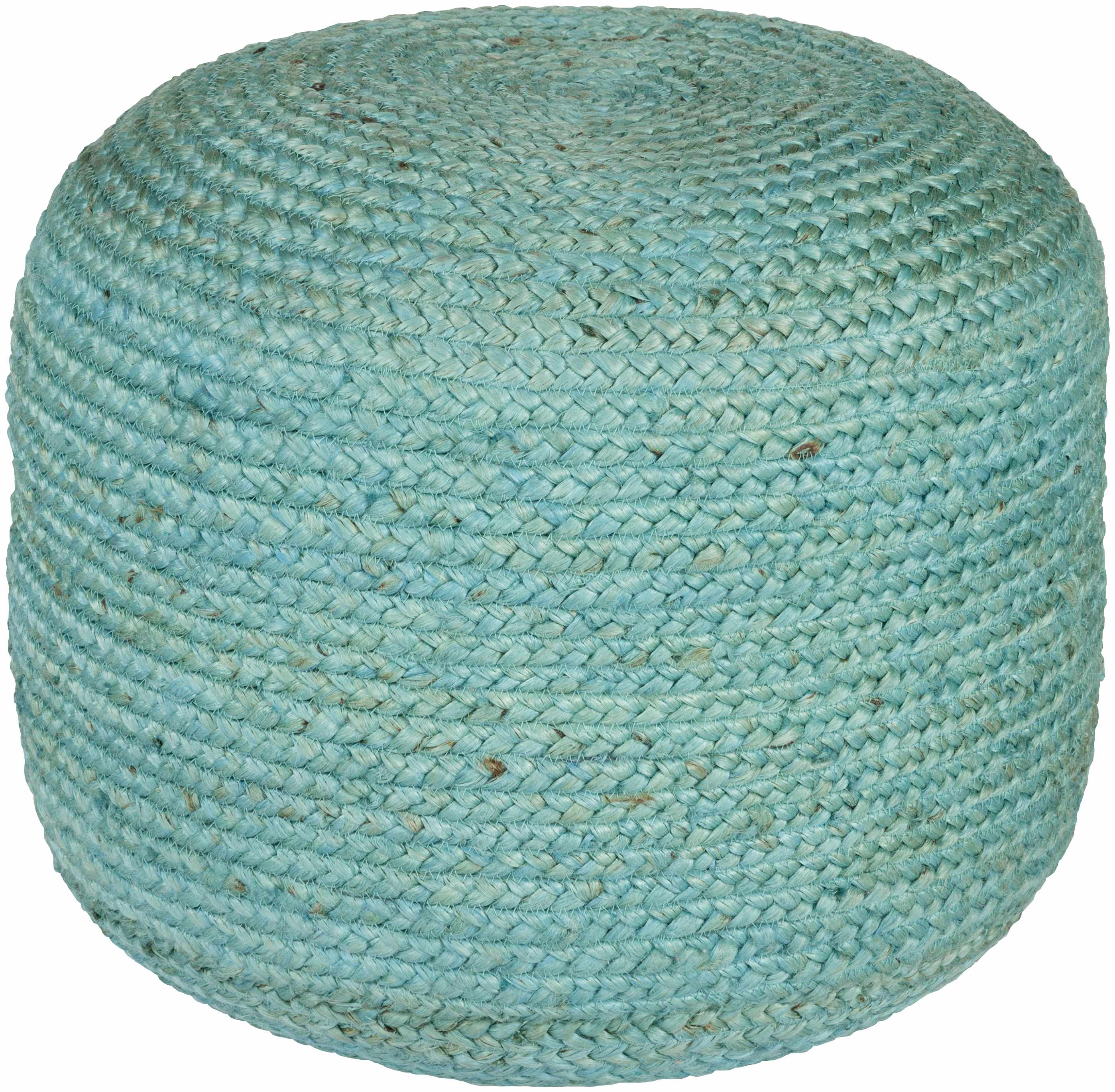 Jenkinjones Knitted Aqua Jute Pouf-0