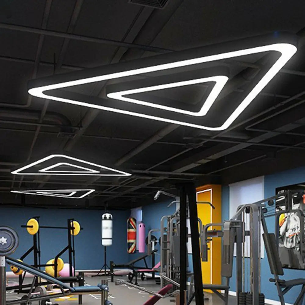 Triangular LED Acrylic Chandelier | Dining Room Lighting