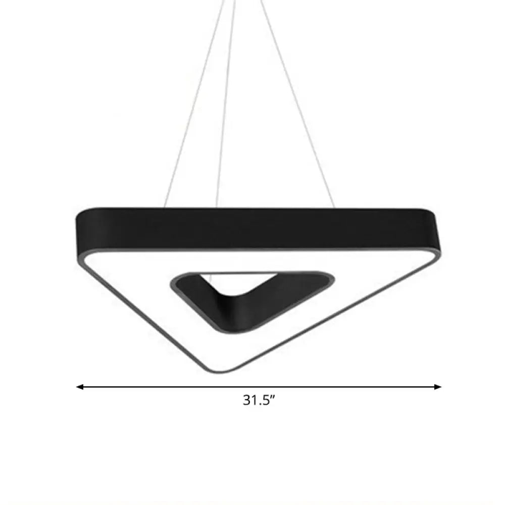 Triangular LED Acrylic Chandelier | Dining Room Lighting