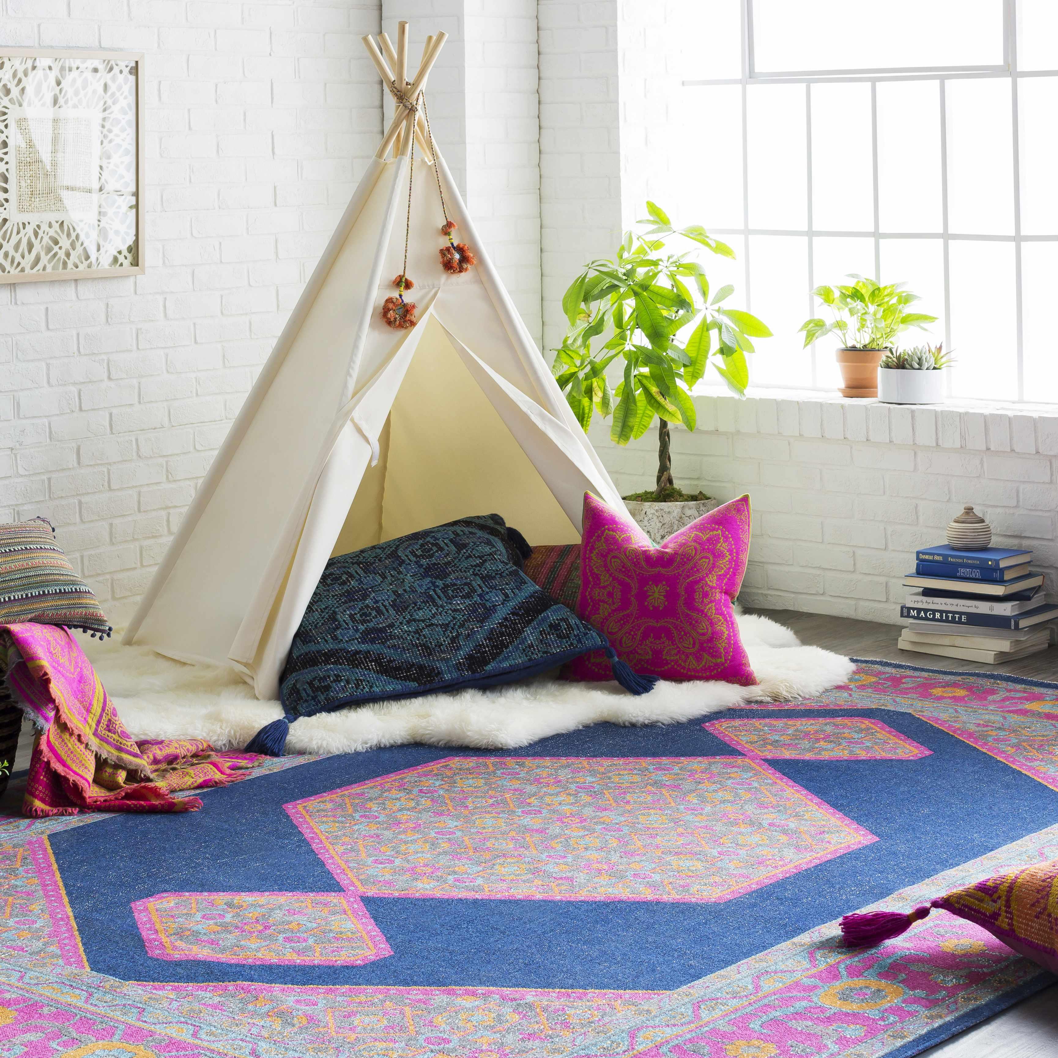 Antlers Purple Bohemian Throw Pillow - Clearance - PRHOMZ