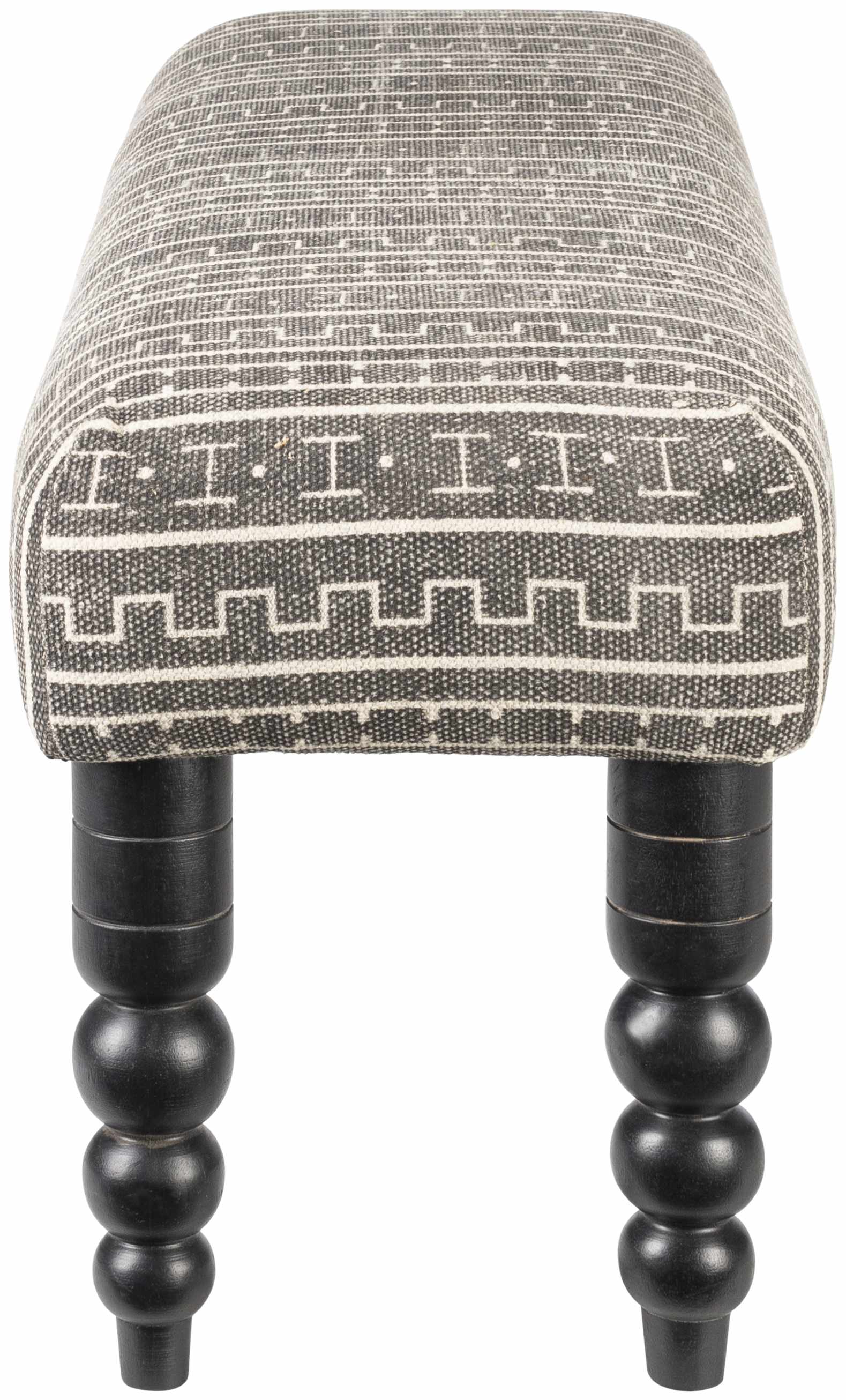 Toshkivka Black and White Patterned Bench-1