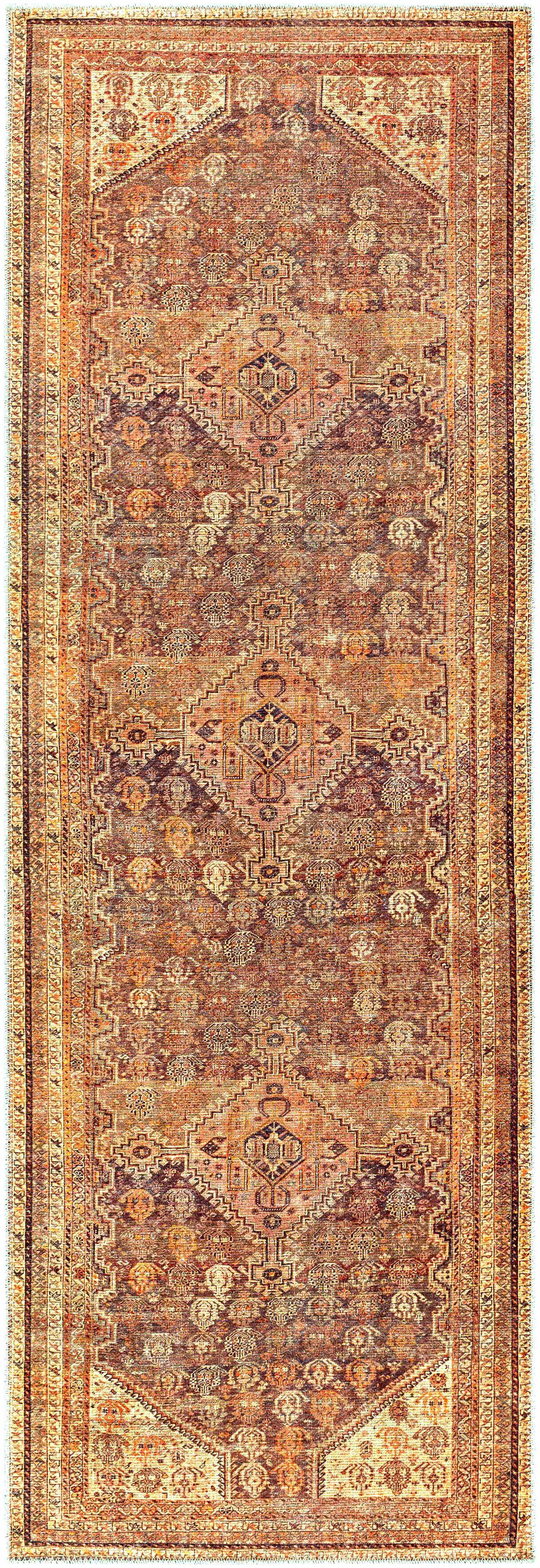 Tungao Vintage Flat Pile Washable Rug - PRHOMZ