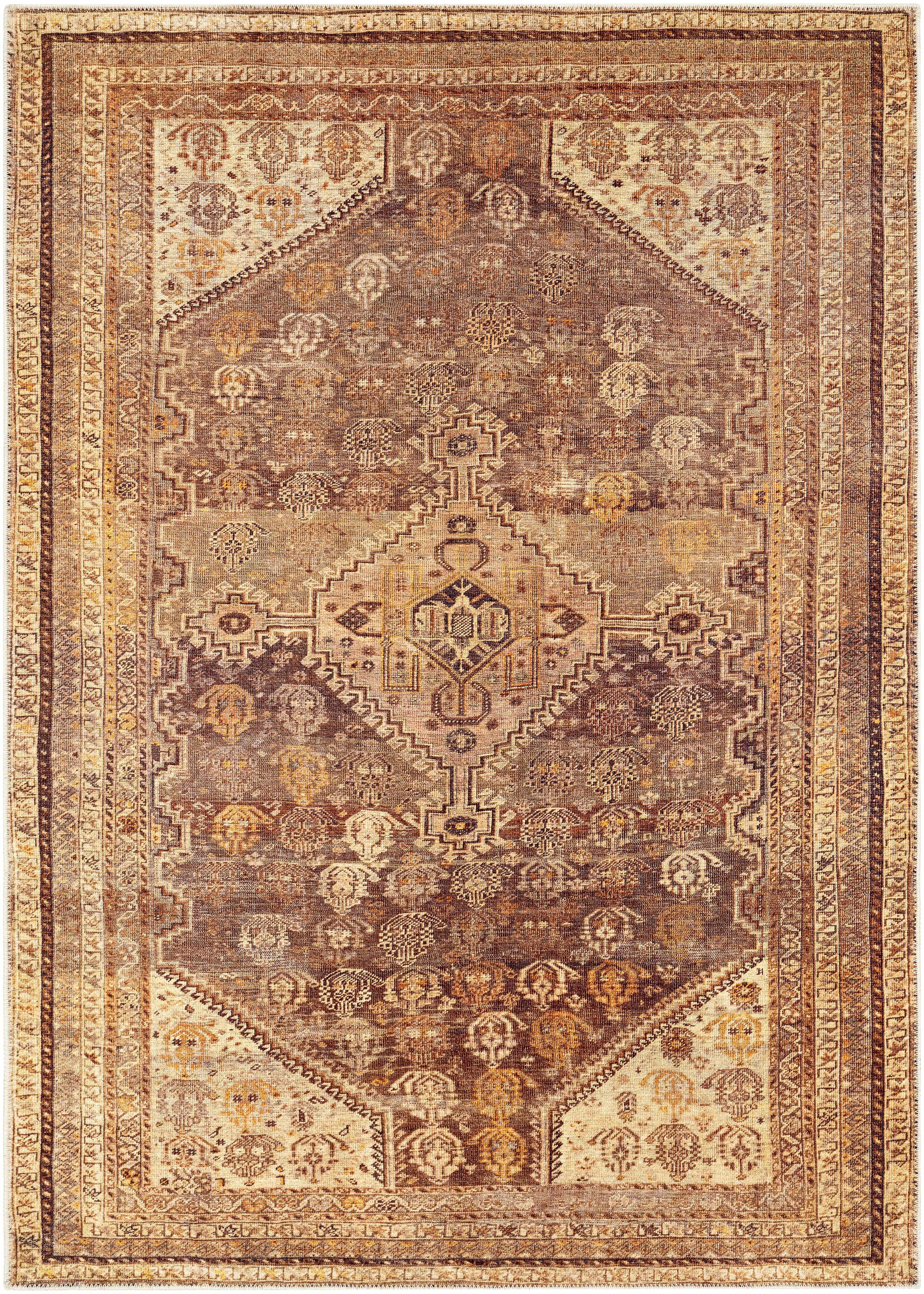 Tungao Vintage Flat Pile Washable Rug - PRHOMZ