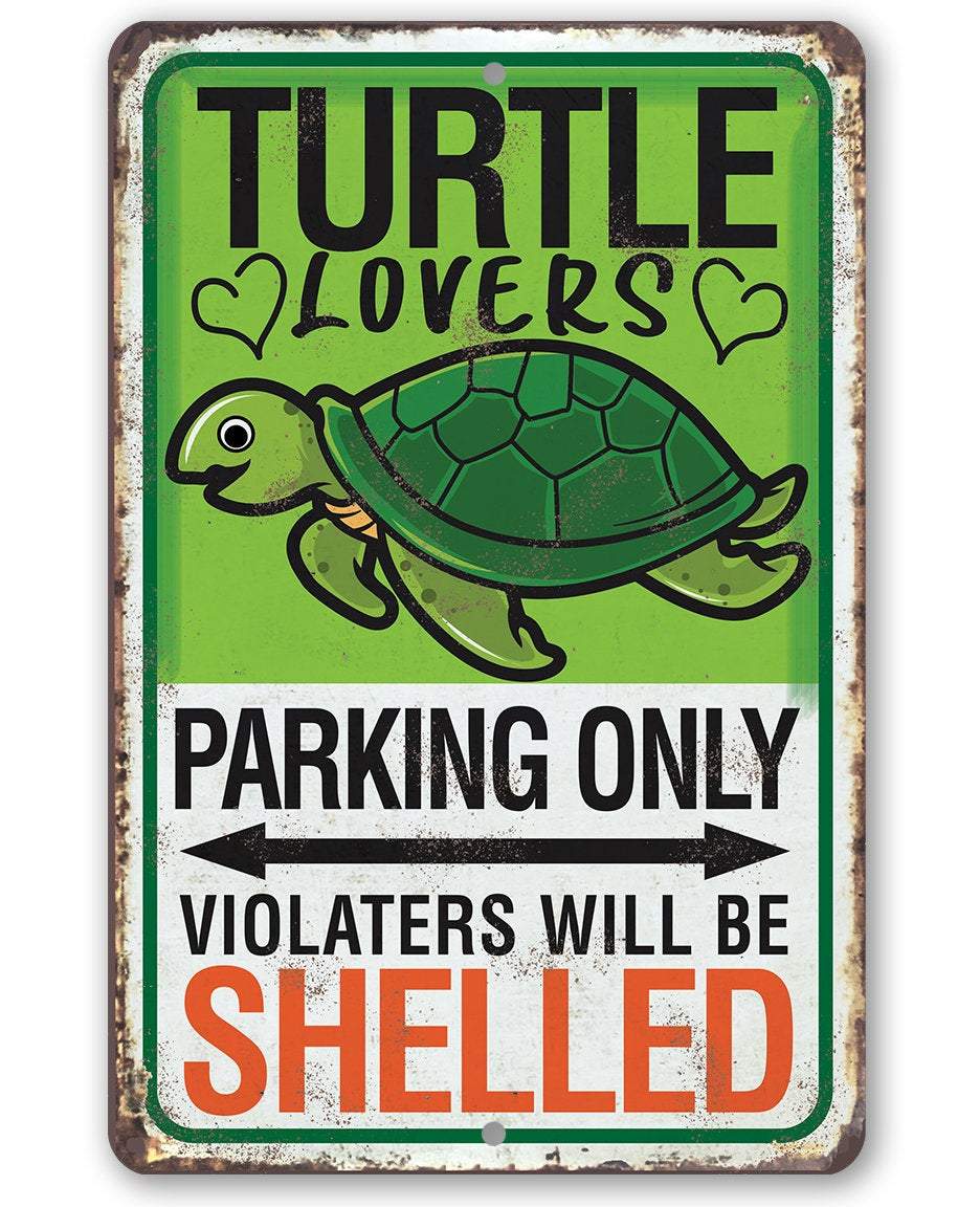 Turtle Parking - Metal Sign