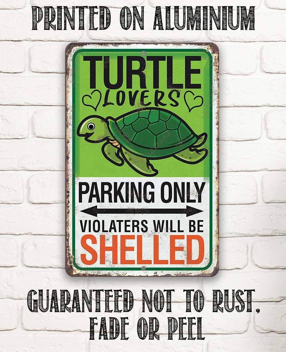 Turtle Parking - Metal Sign