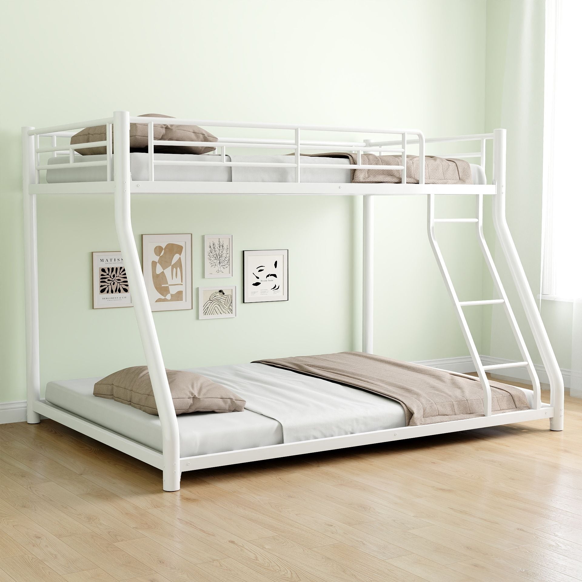 Twin Over Full Wood Bunk Bed with Storage Staircase and Drawers | Just Better Bunk Beds