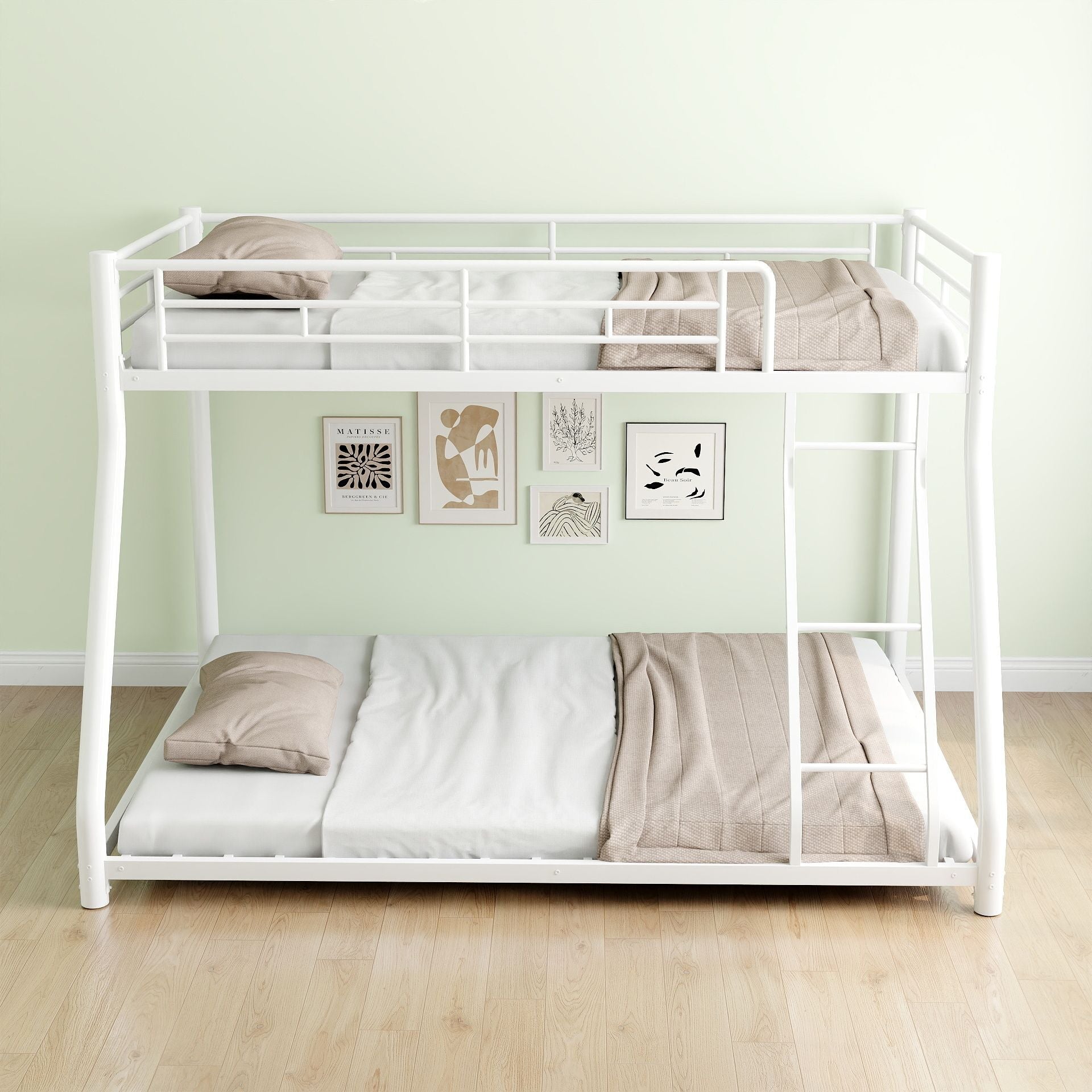 Twin Over Full Wood Bunk Bed with Storage Staircase and Drawers | Just Better Bunk Beds
