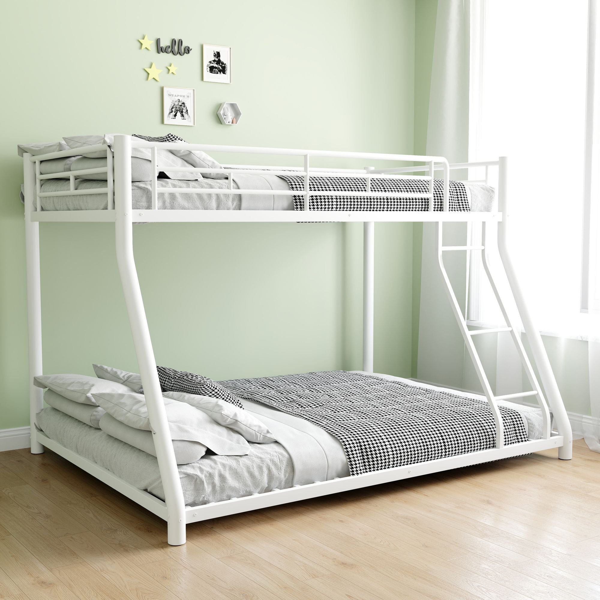 Twin Over Full Wood Bunk Bed with Storage Staircase and Drawers | Just Better Bunk Beds