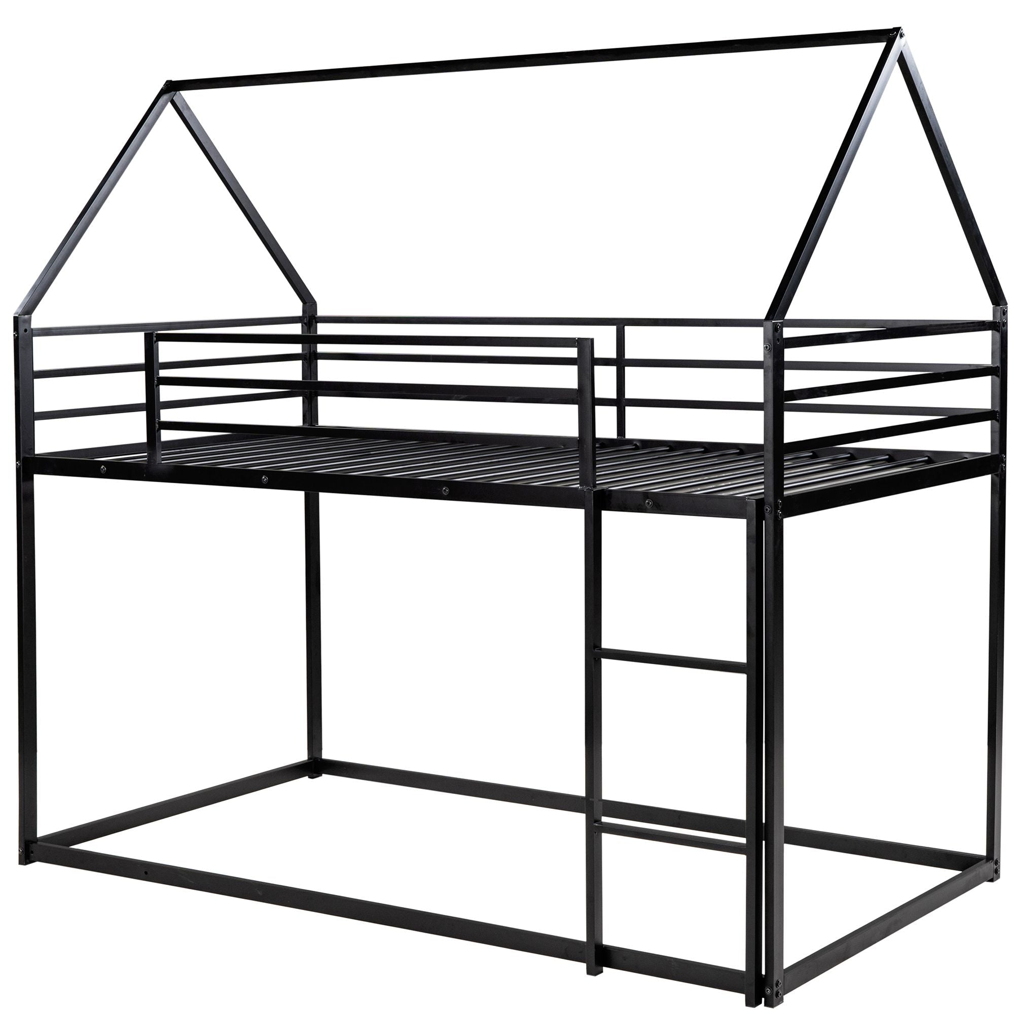 Twin Over Twin Metal Bunk Bed for Kids, ASTM Certified with Guardrails | Just Better Bunk Beds